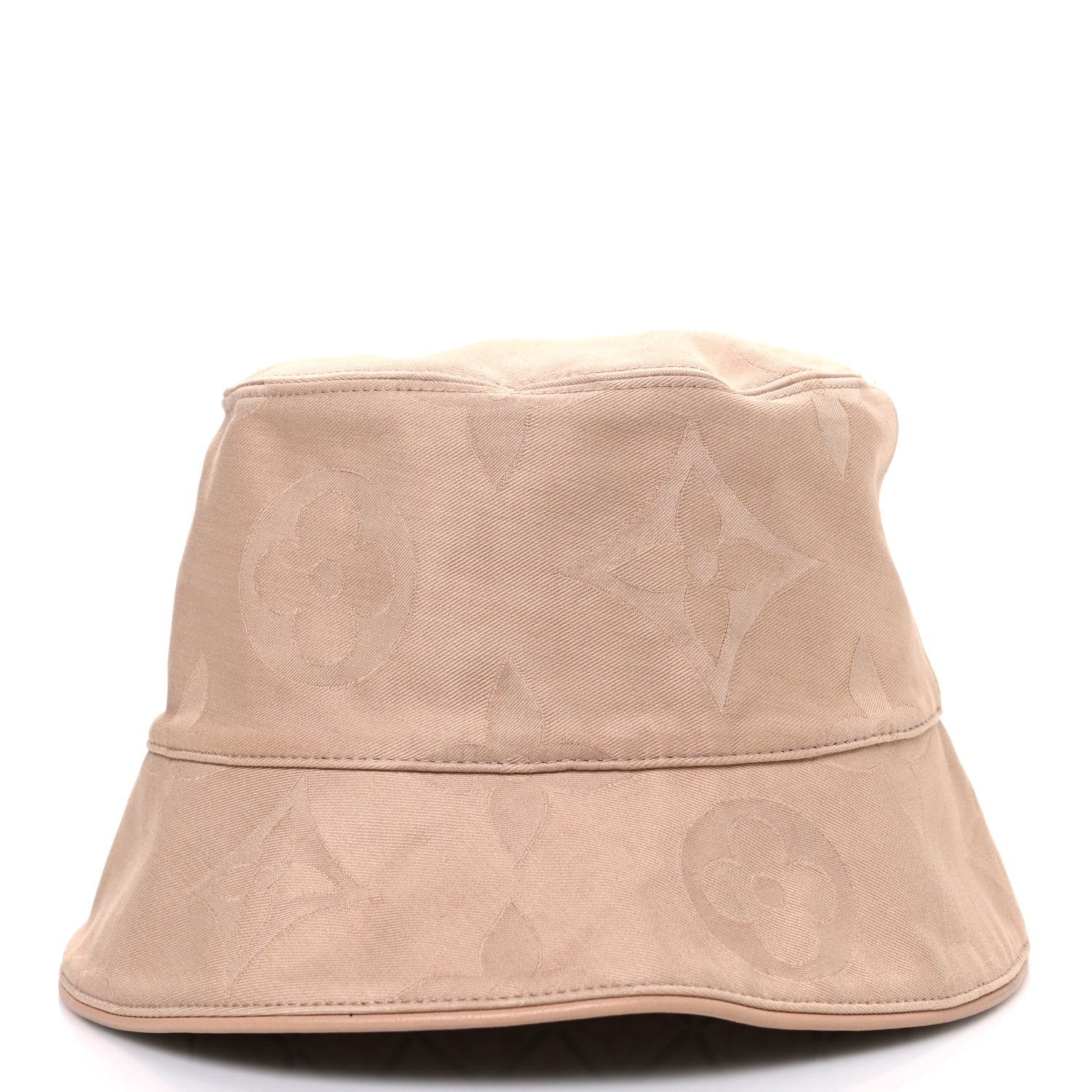 Louis Vuitton Cotton Monogram Flower Tile Reversible Bucket Hat Beige 7 of 13