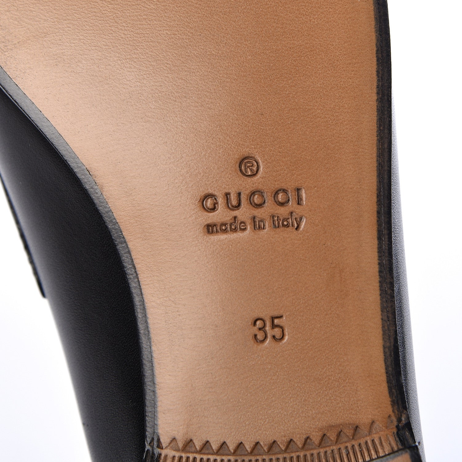 Gucci Calfskin Womens Jordaan Loafers 35 Black 8 of 9