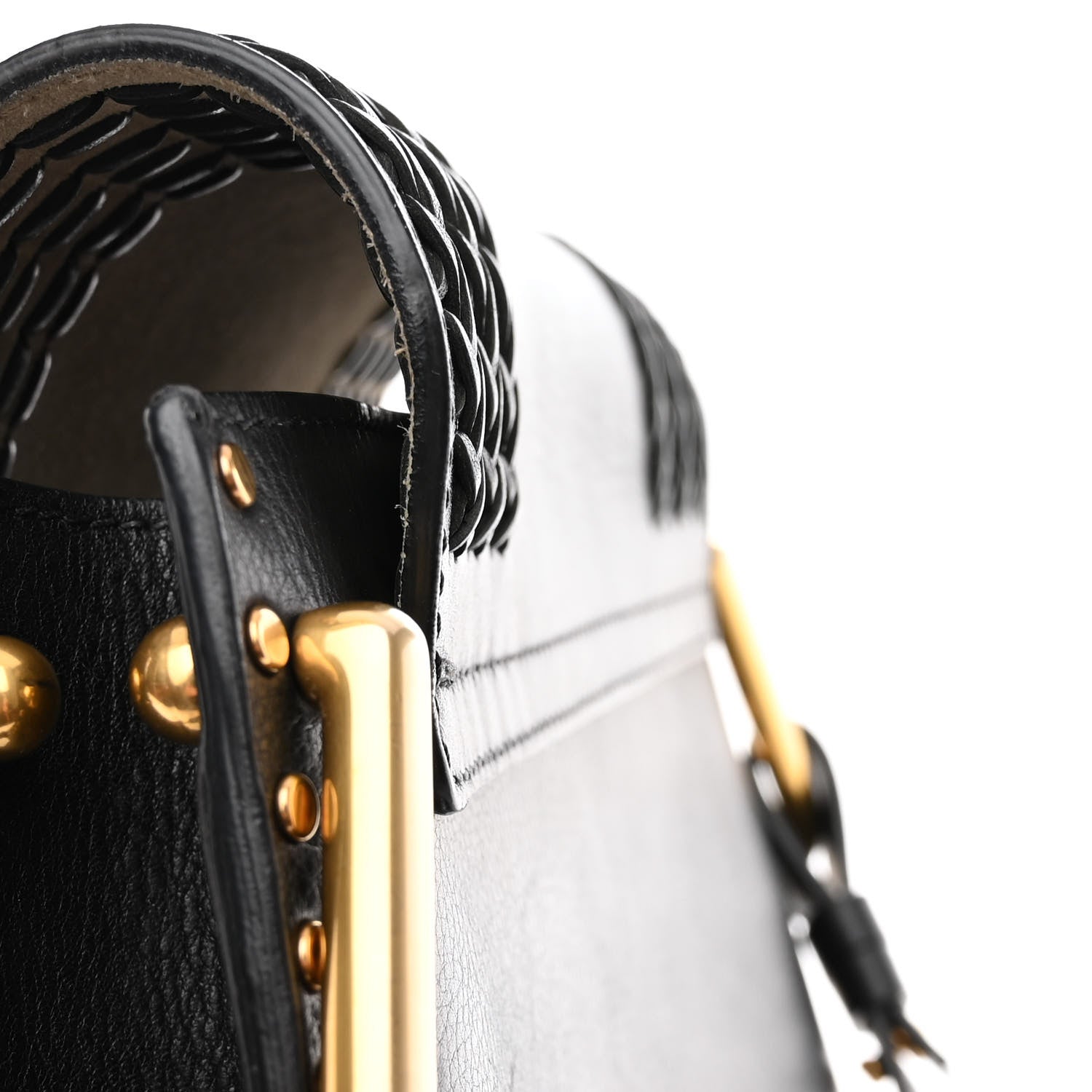 Chloe Calfskin Braided Hudson Shoulder Bag Black 11 of 11