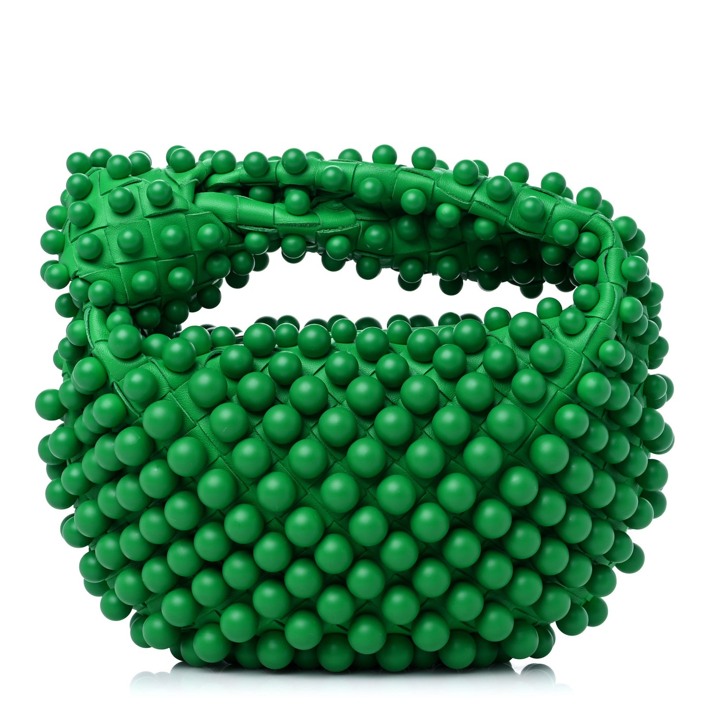 Nappa Studded Intrecciato Mini Jodie Parakeet