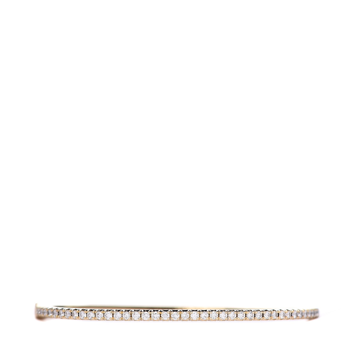 18K Yellow Gold Diamond Metro Hinged Bangle S