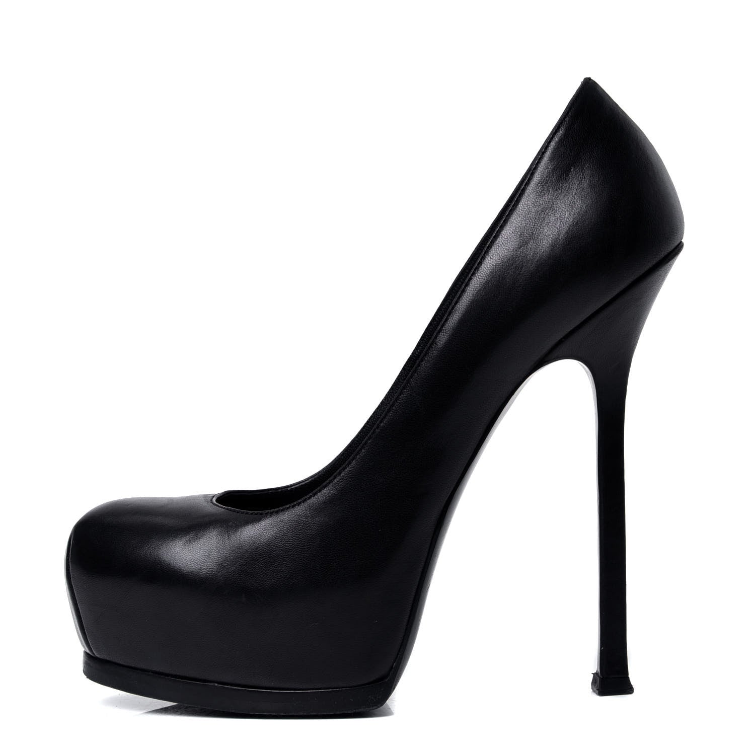 Saint Laurent Vernigolf Tribtoo Platform 80 Pumps 38 Black 1 of 8