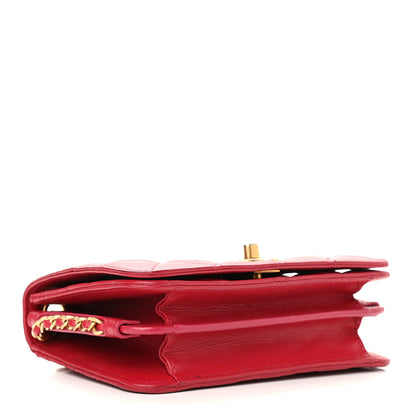 Chanel Lambskin Quilted CC Flap Red 4 of 9
