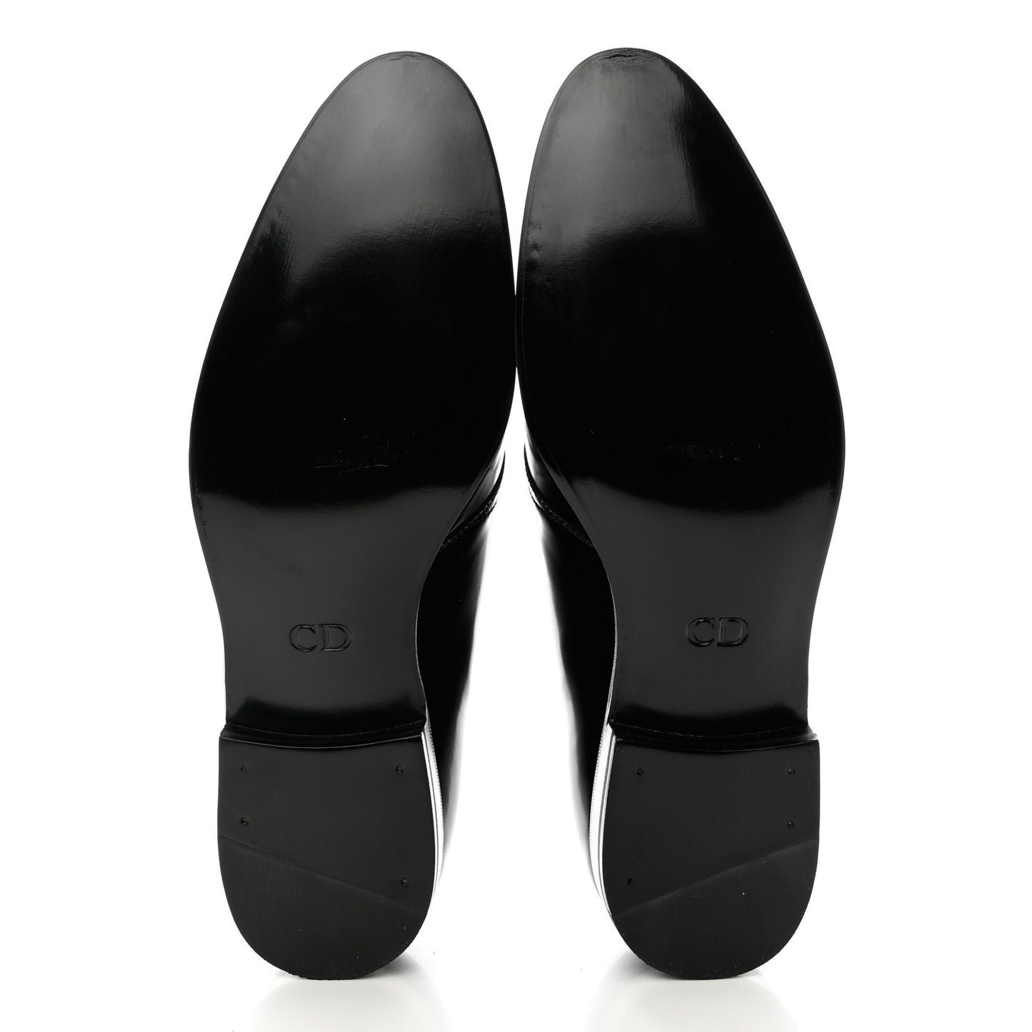 Calfskin Lace Up Oxford Loafers 40.5 Black