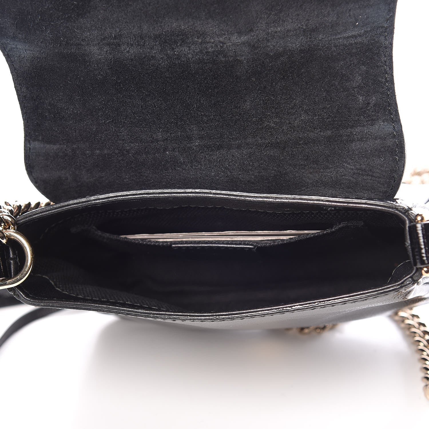 Gucci Vernice Naplack Small Soho Flap Crossbody Black 5 of 12