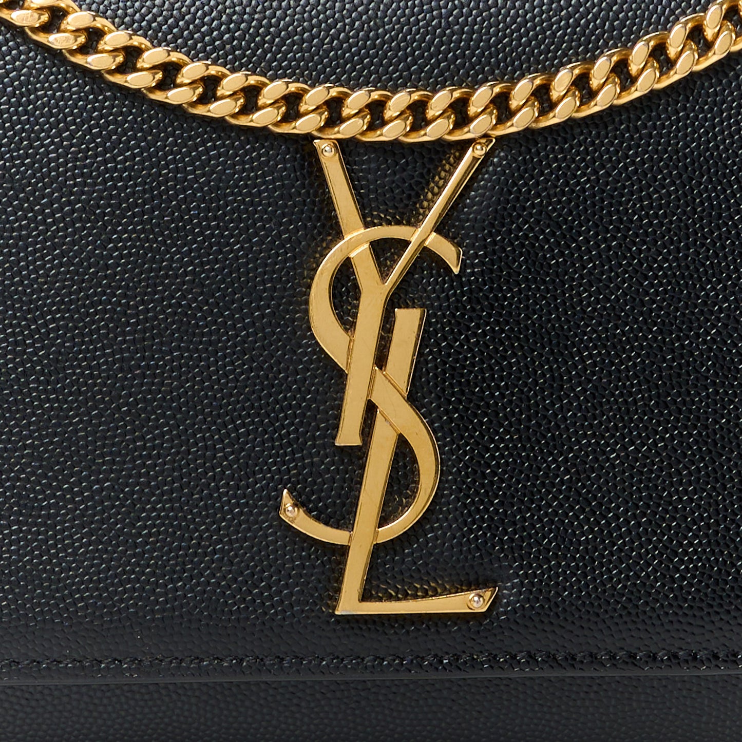 Grain De Poudre Medium Classic Monogram Kate Satchel Black