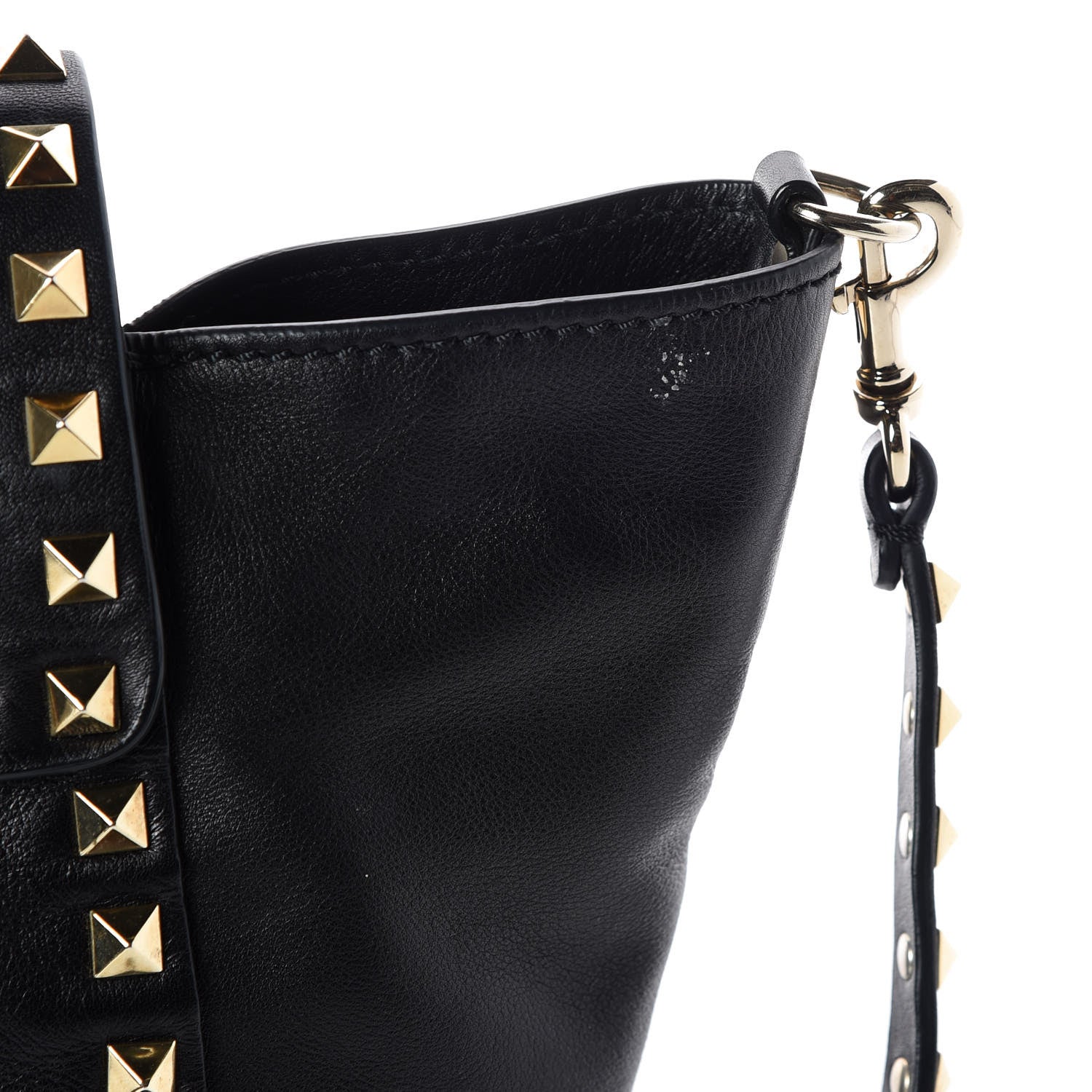 Valentino Garavani Vitello Rockstud Single Handle Flap Tote Black 14 of 14