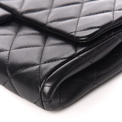 Chanel Lambskin Quilted Clutch With Chain Flap Black 9 of 14
