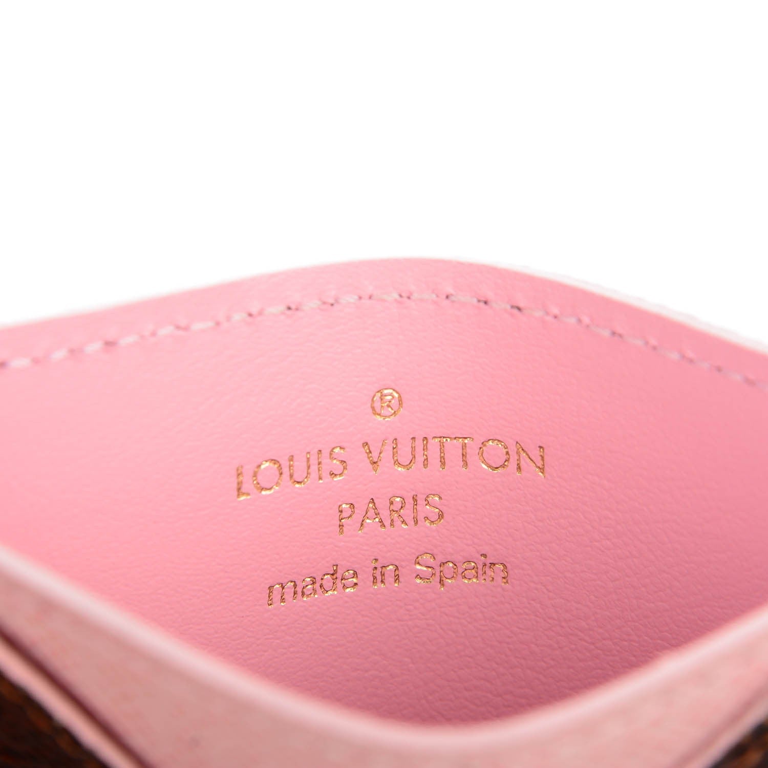Louis Vuitton Damier Ebene Caissa Card Holder Rose Ballerine 5 of 7