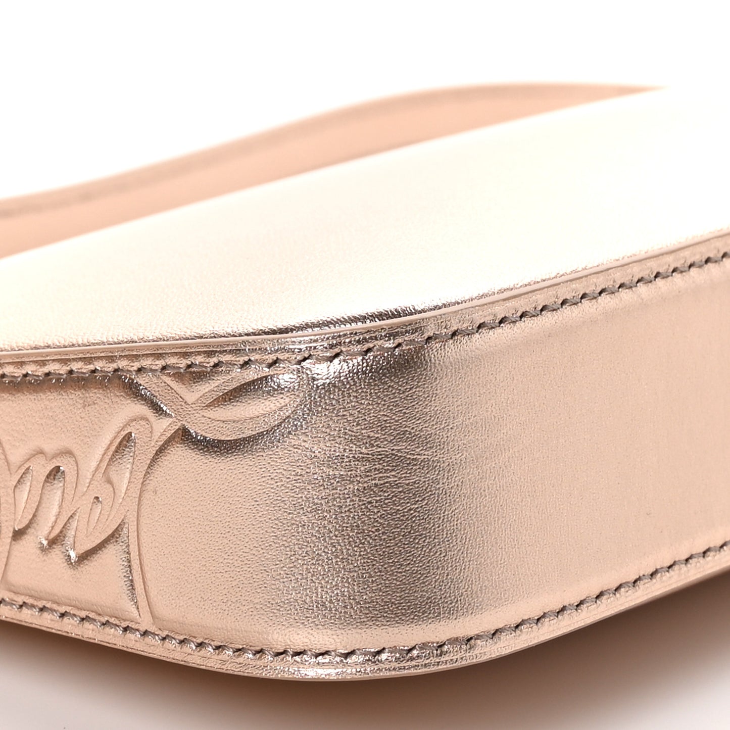 Metallic Nappa Loubila Shoulder Bag Leche