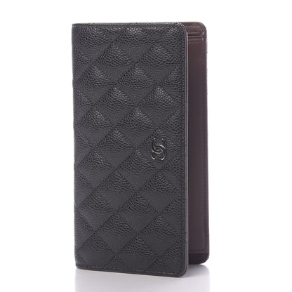 Chanel Caviar Quilted Yen Wallet Black 6 of 10