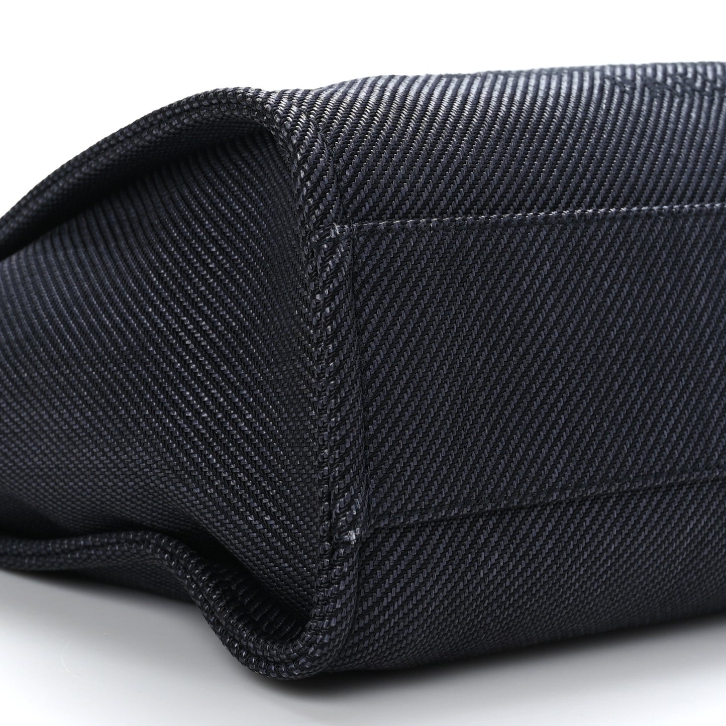 Mixed Fibers Calfskin Small Deauville Tote Black