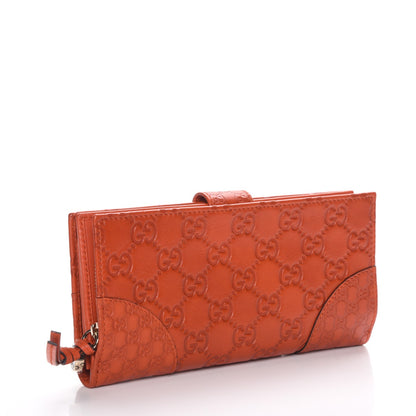 Gucci Guccissima Bree Long Flap Wallet Orange 3 of 8