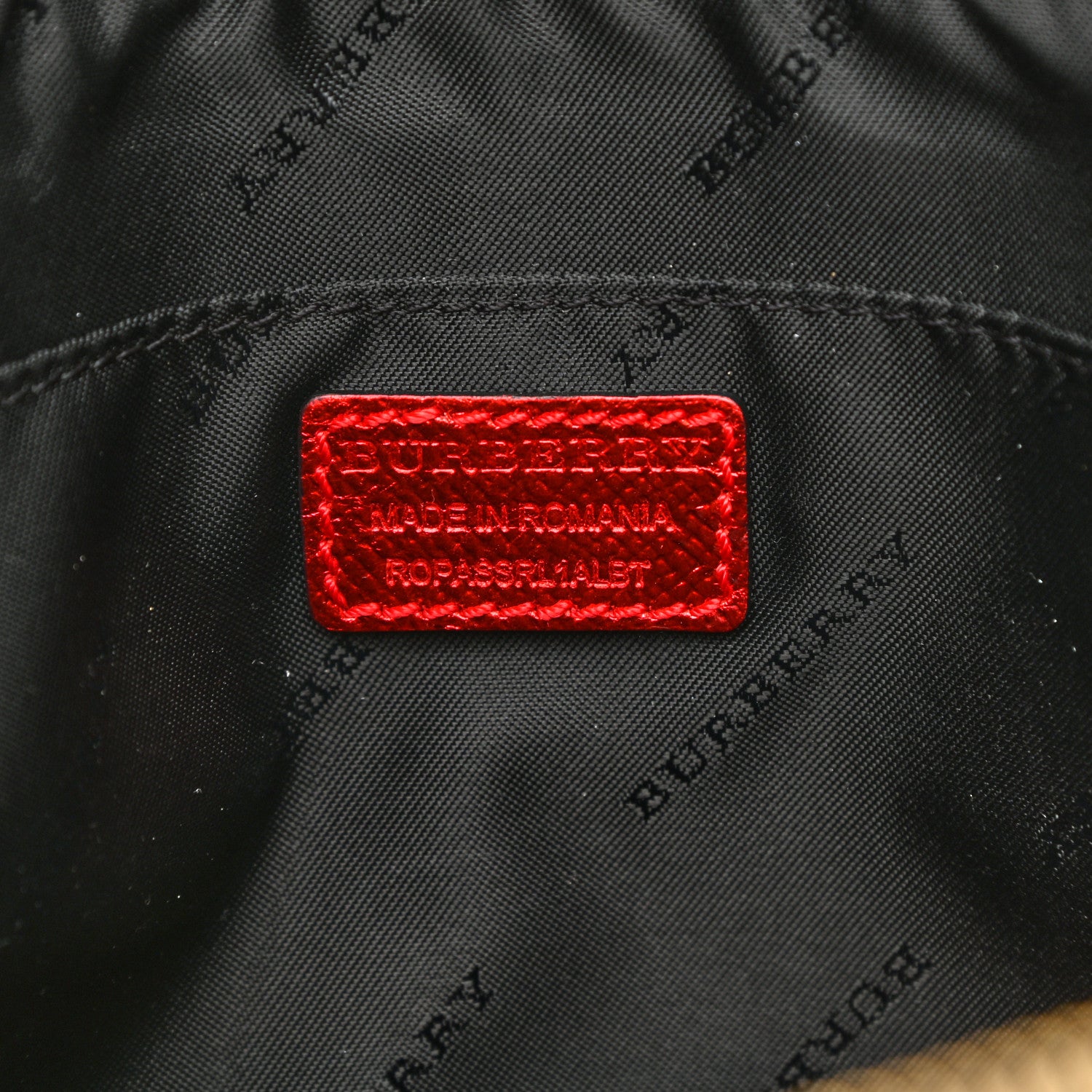 Burberry Metallic Grainy Calfskin Crossbody Bag Red 6 of 10