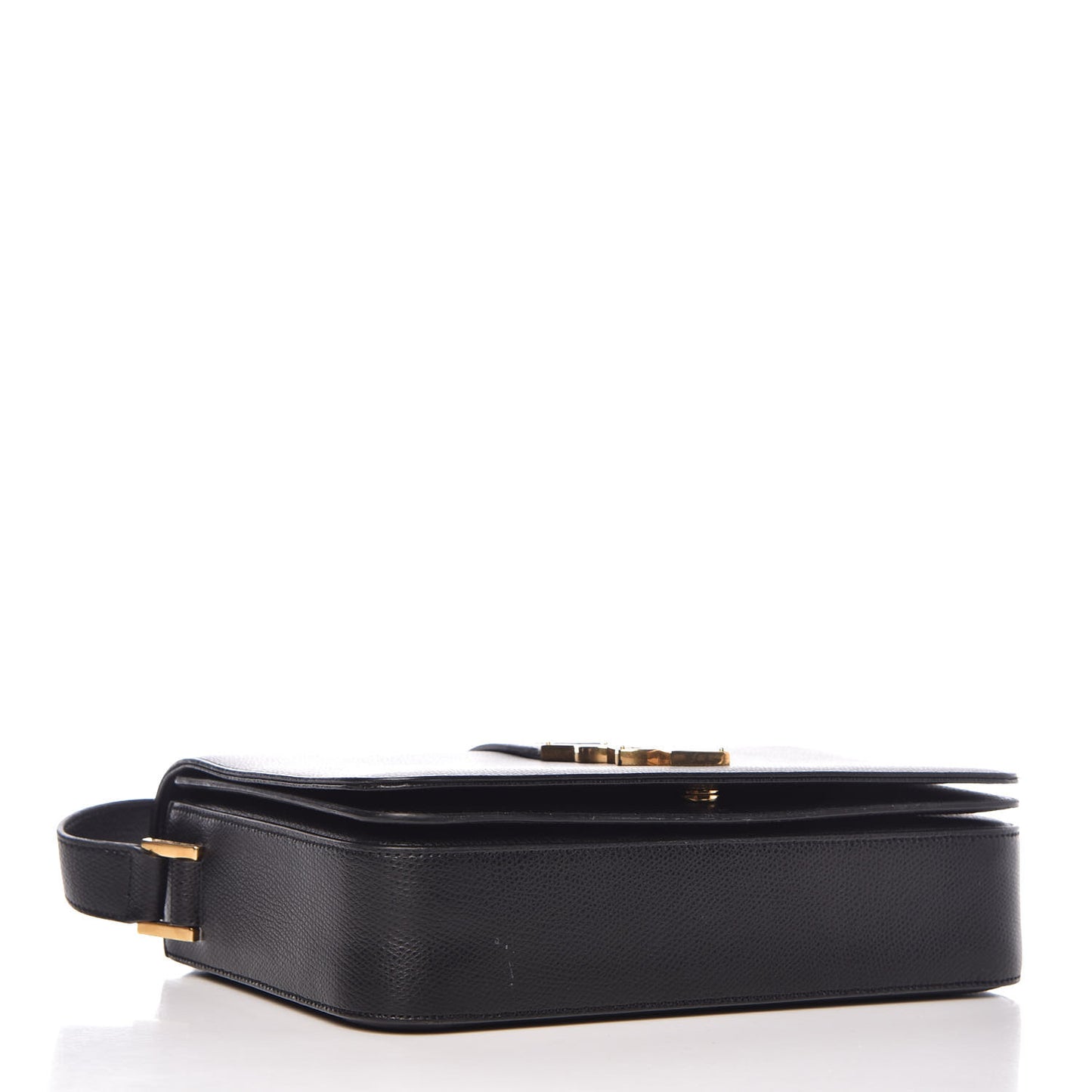 Textured Calfskin Medium Classic Monogram Universite Bag Black