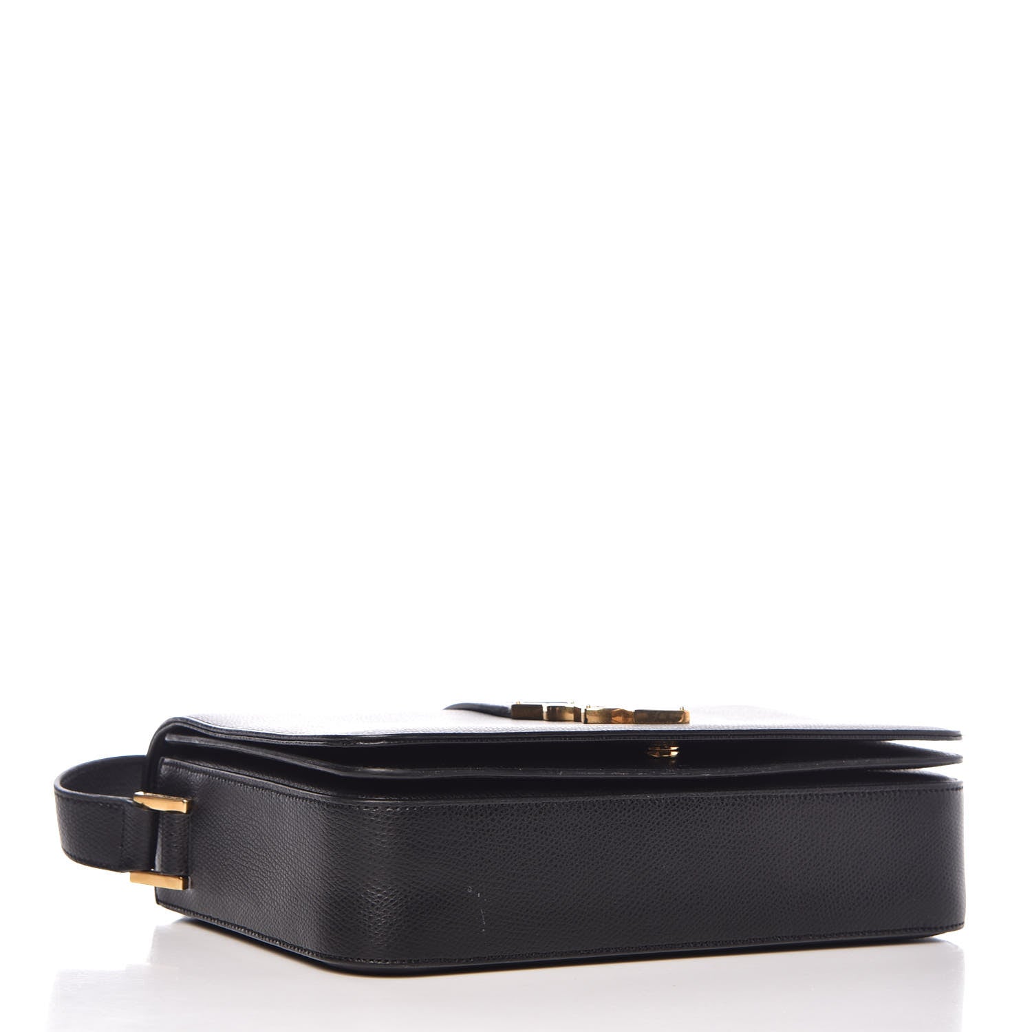 Saint Laurent Textured Calfskin Medium Classic Monogram Universite Bag Black 4 of 9