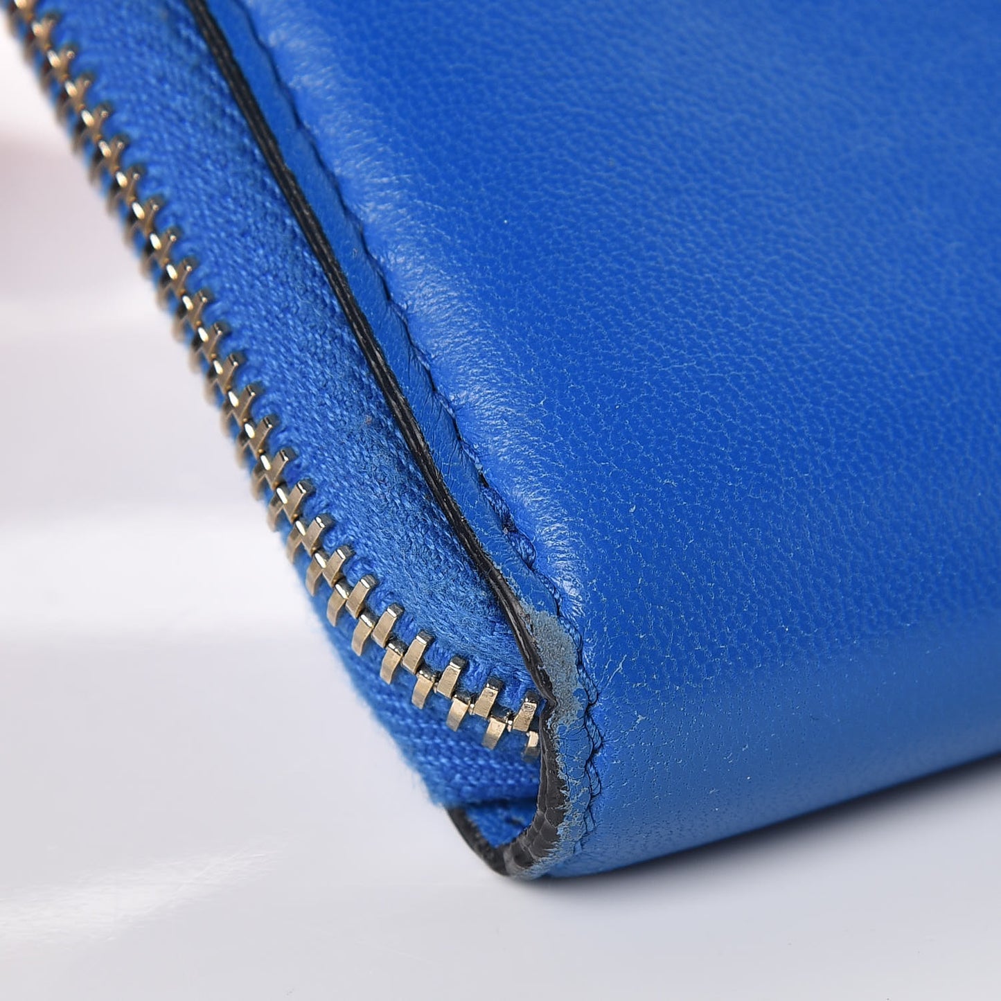 Nappa Skull Continental Zip Wallet Blue