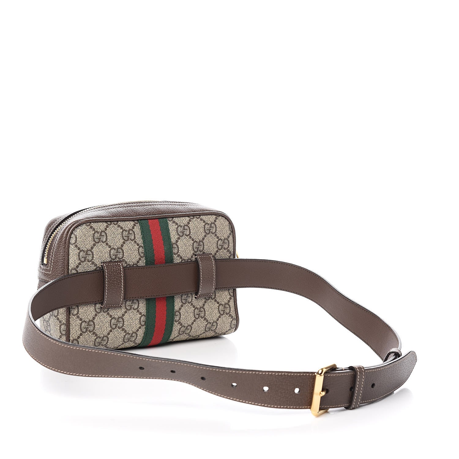 Gucci GG Supreme Monogram Web Small Ophidia Belt Bag 85 34 Dark Brown 3 of 10