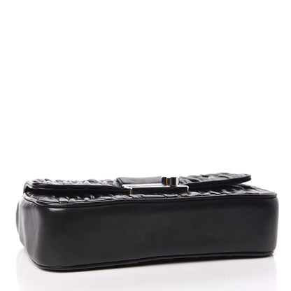 Prada Nappa Gaufre Small Sound Chain Flap Shoulder Bag Black 4 of 9