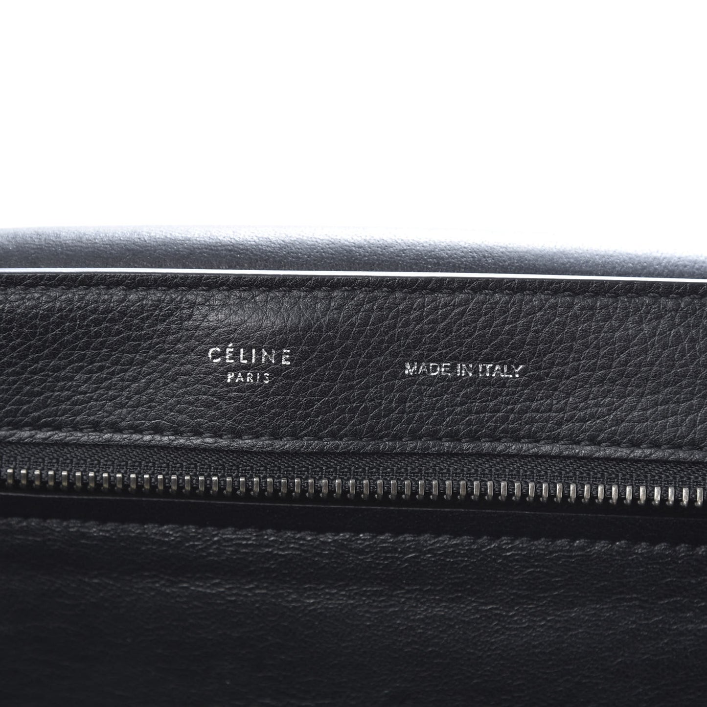 Drummed Calfskin Suede Large Trapeze Black
