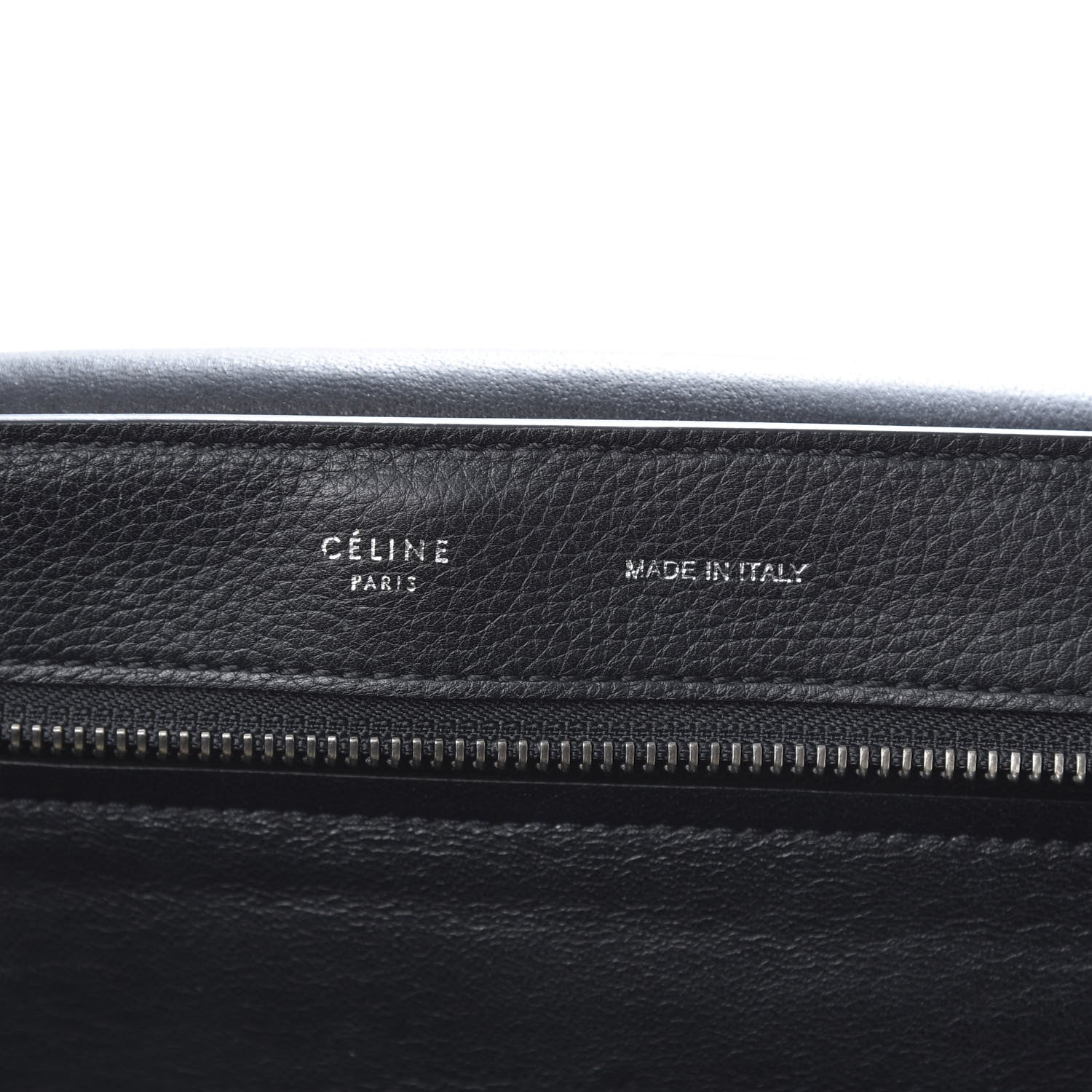 Celine Drummed Calfskin Suede Large Trapeze Black 6 of 14
