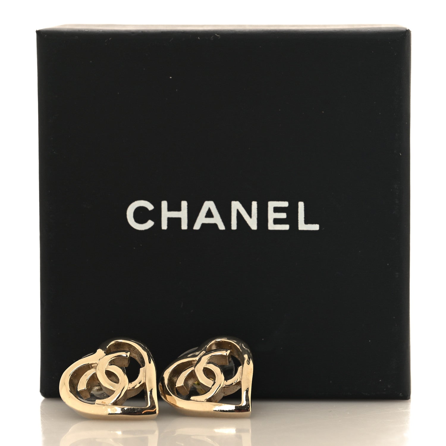 Chanel Metal CC Heart Coco In Love Earrings Gold 5 of 5