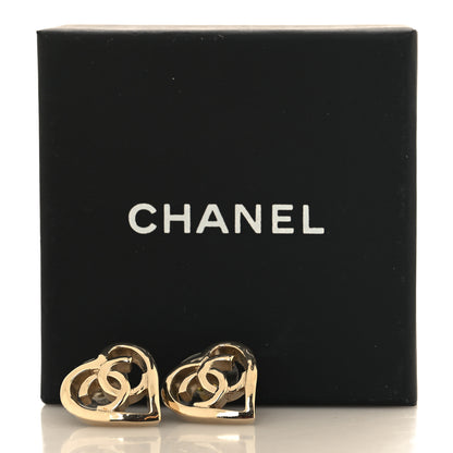 Chanel Metal CC Heart Coco In Love Earrings Gold 5 of 5