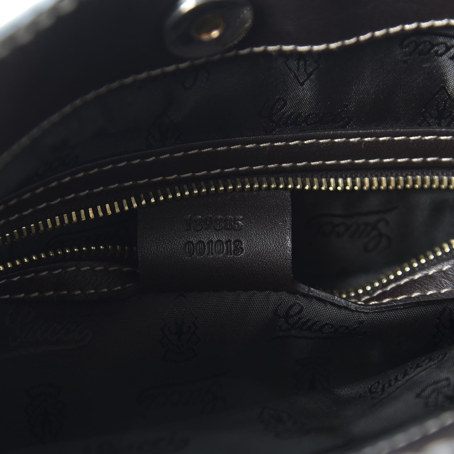 Gucci Calfskin Queen Bow Hobo Brown 9 of 10