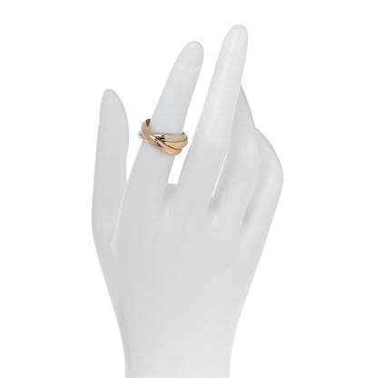 Cartier 18K Pink Yellow White Gold Classic Les Must De Cartier Trinity Ring 54 7 2 of 5