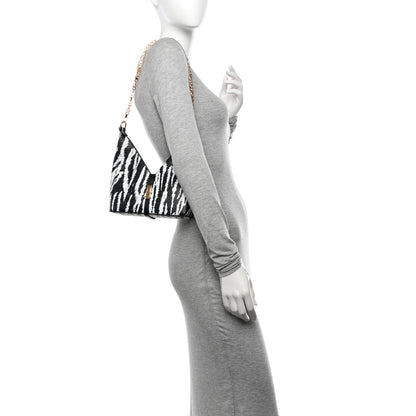 Givenchy Calfskin Logo 4G Embossed Mini Cut Out Shoulder Bag Black White 2 of 10