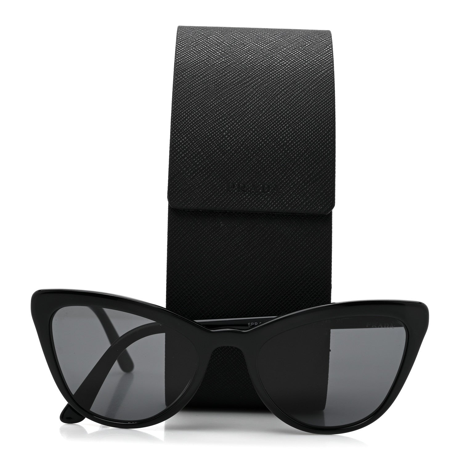 Prada Acetate Cat Eye Sunglasses SPR 01V Black 7 of 7