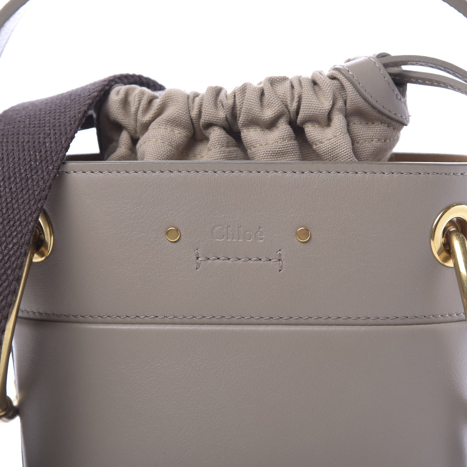 Chloe Smooth Calfskin Mini Roy Bucket Bag Motty Grey 10 of 11