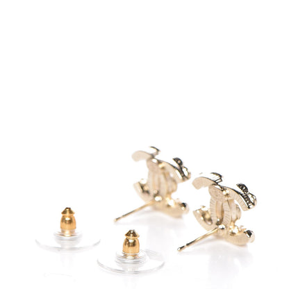 Chanel Gripoix CC Earrings Gold 3 of 5
