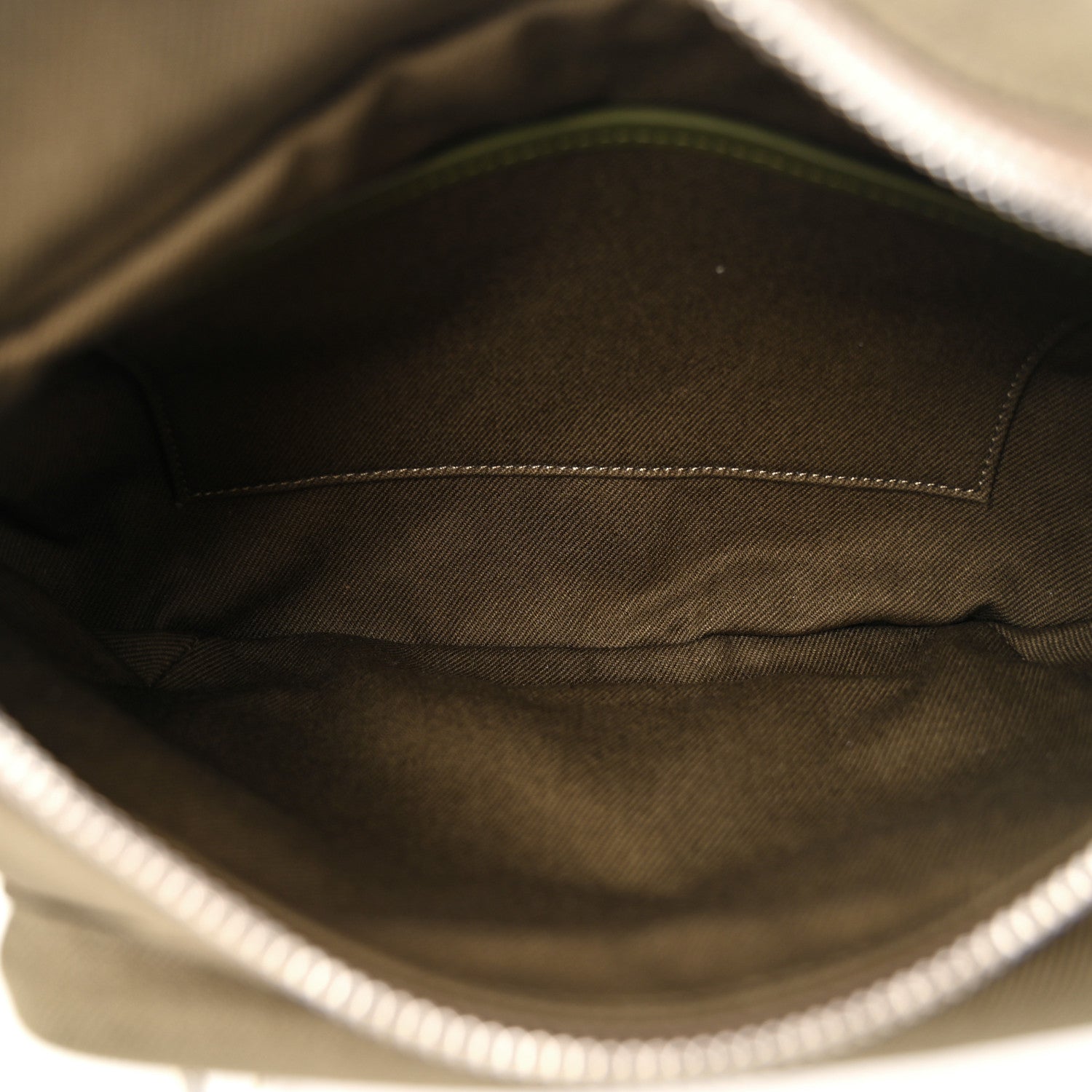 Celine Cotton Gabardine Logo Print Trekking Belt Bag Khaki 5 of 9