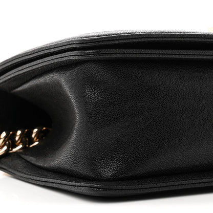 Chanel Caviar Chevron Quilted Medium Boy Flap Black 9 of 11