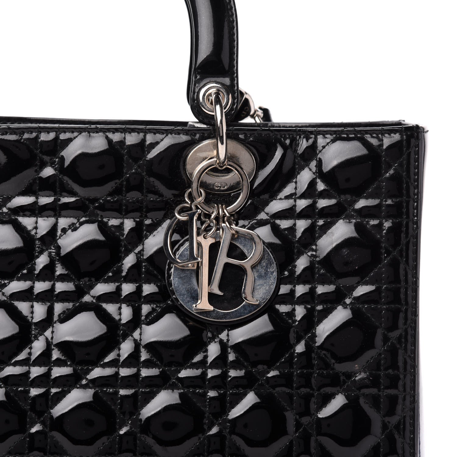 Christian Dior Patent Cannage Large Lady Dior Black 12 of 12