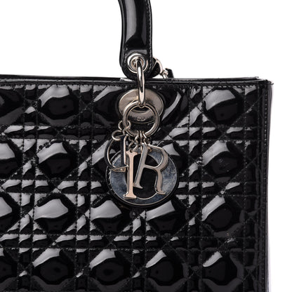 Christian Dior Patent Cannage Large Lady Dior Black 12 of 12