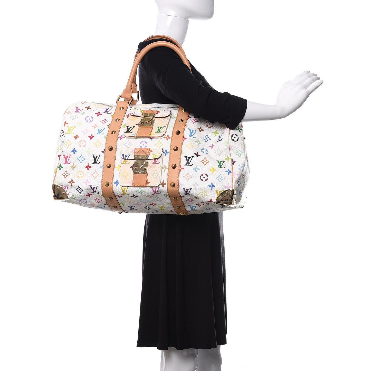 Monogram Multicolor Keepall 45 White