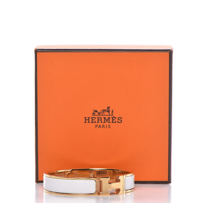 Hermes Enamel Narrow Clic Clac H Bracelet PM White 7 of 7