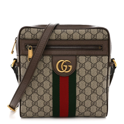 Gucci GG Supreme Monogram Web Small Ophidia Messenger Bag Brown 1 of 11