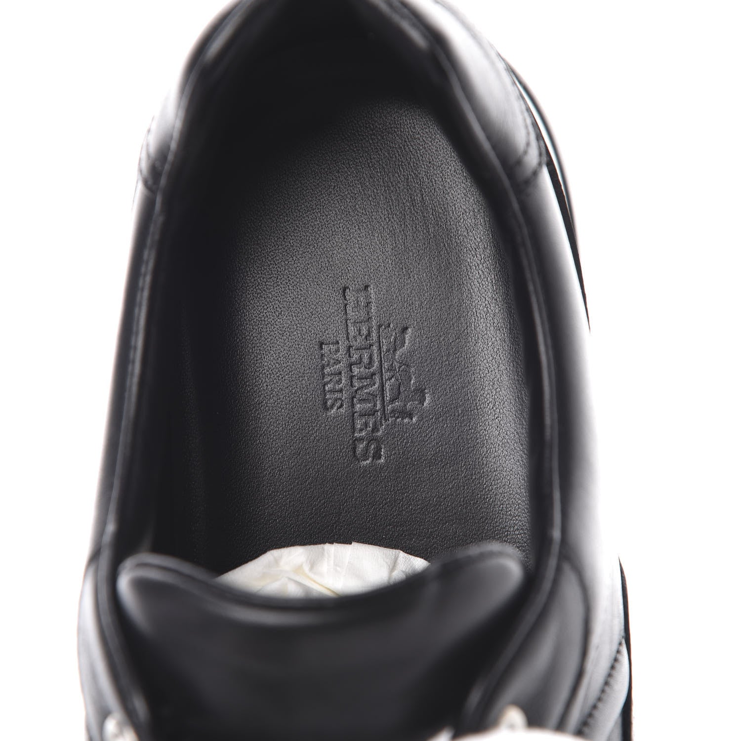 Hermes Calfskin Womens Trail Sneakers 39.5 Black 7 of 8