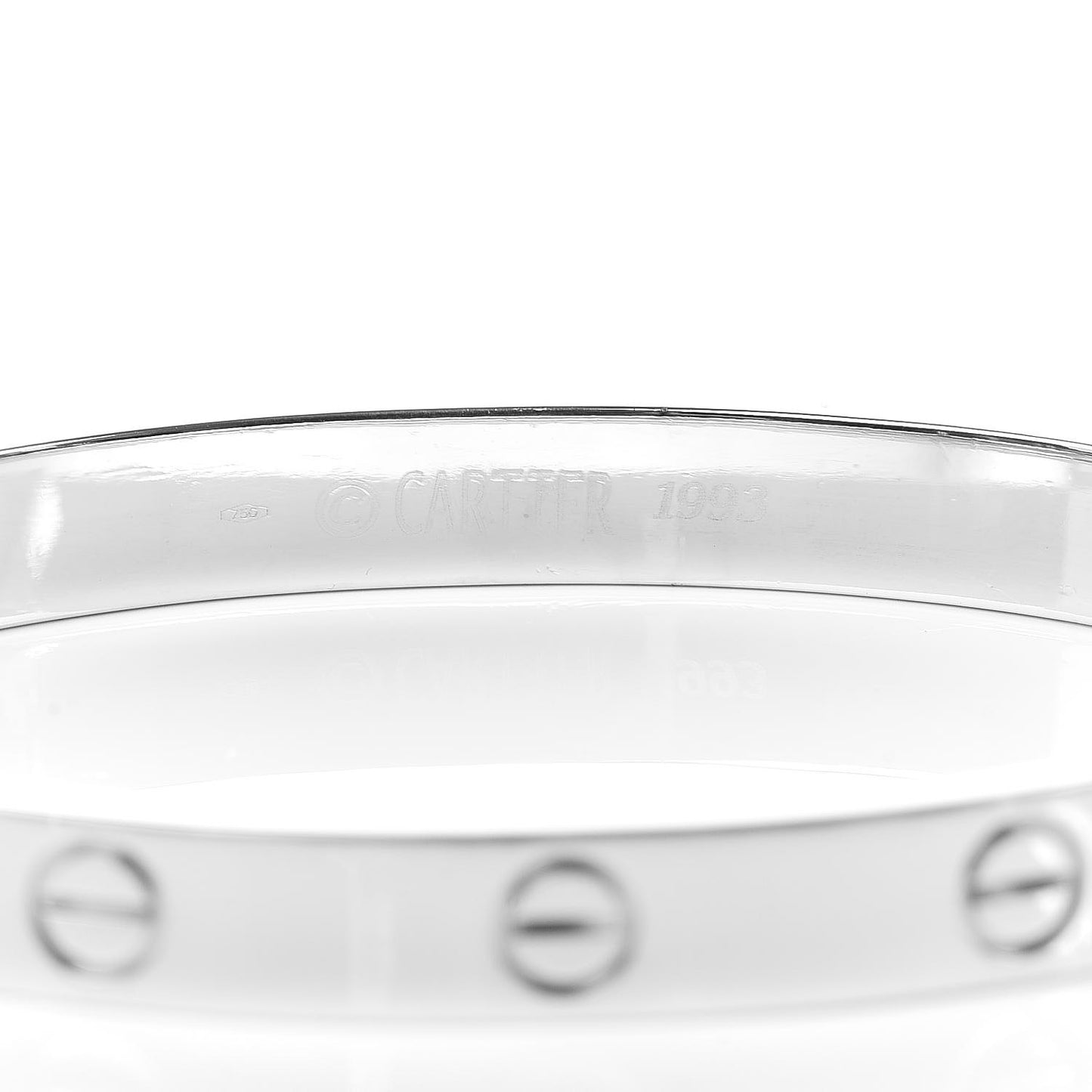 18K White Gold LOVE Bracelet 17