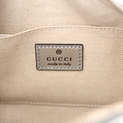 Gucci Metallic Sakai Be Green Calfskin Diagonal Stitched Small Blondie Shoulder Bag Silver 6 of 10