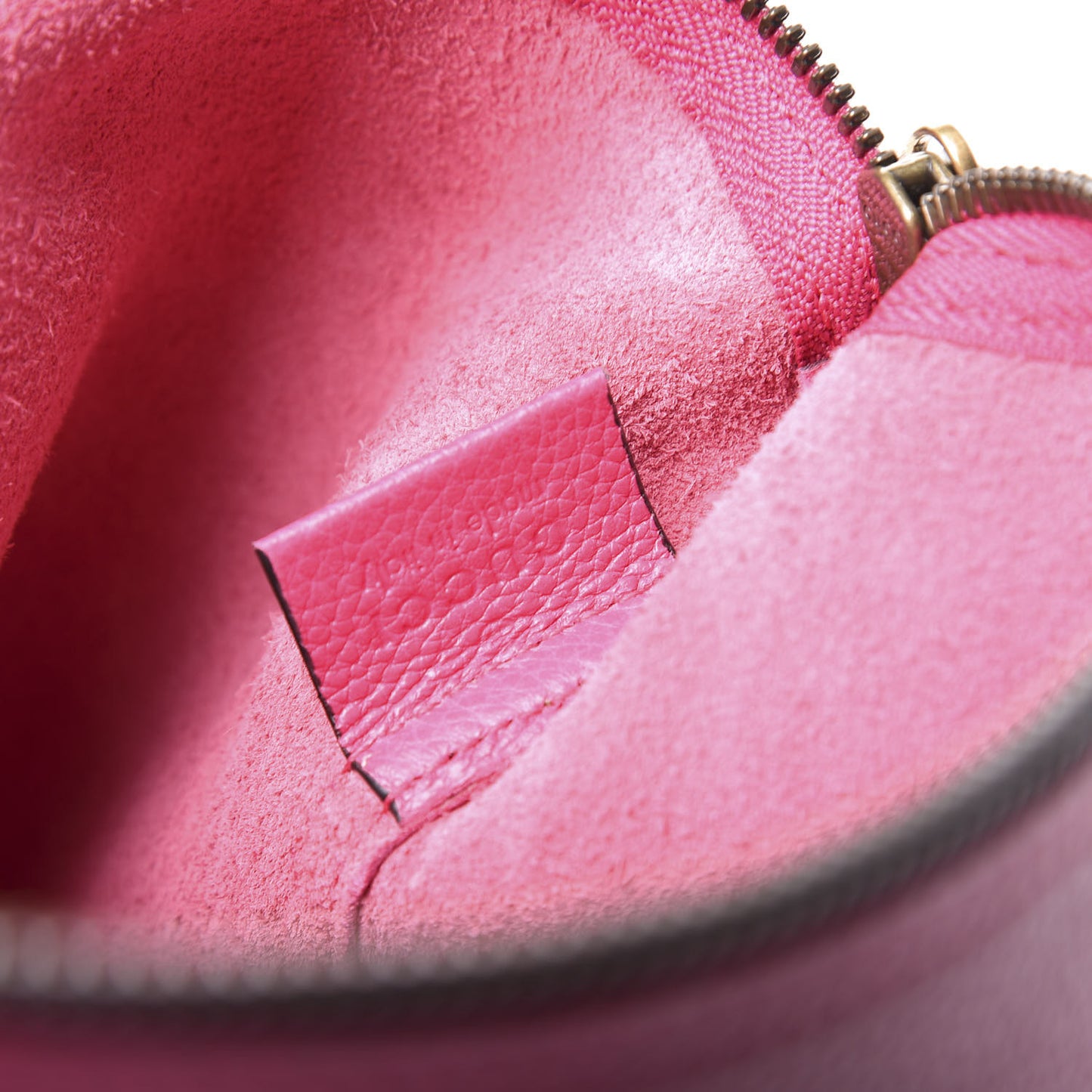 Pebbled Calfskin Medium Logo Portfolio Clutch Box Pink Green