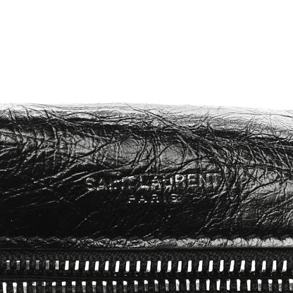 Saint Laurent Crinkled Calfskin Matelasse Monogram Medium Niki Chain Satchel Black 9 of 15