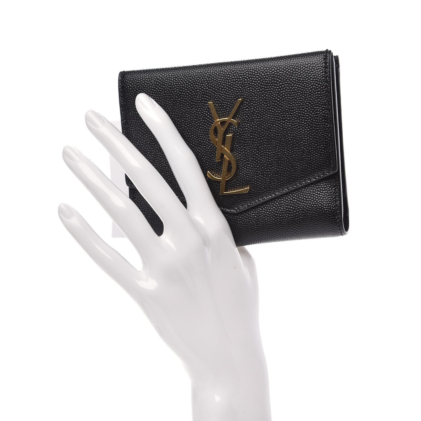 Grain De Poudre Monogram Bi-Fold Wallet Black