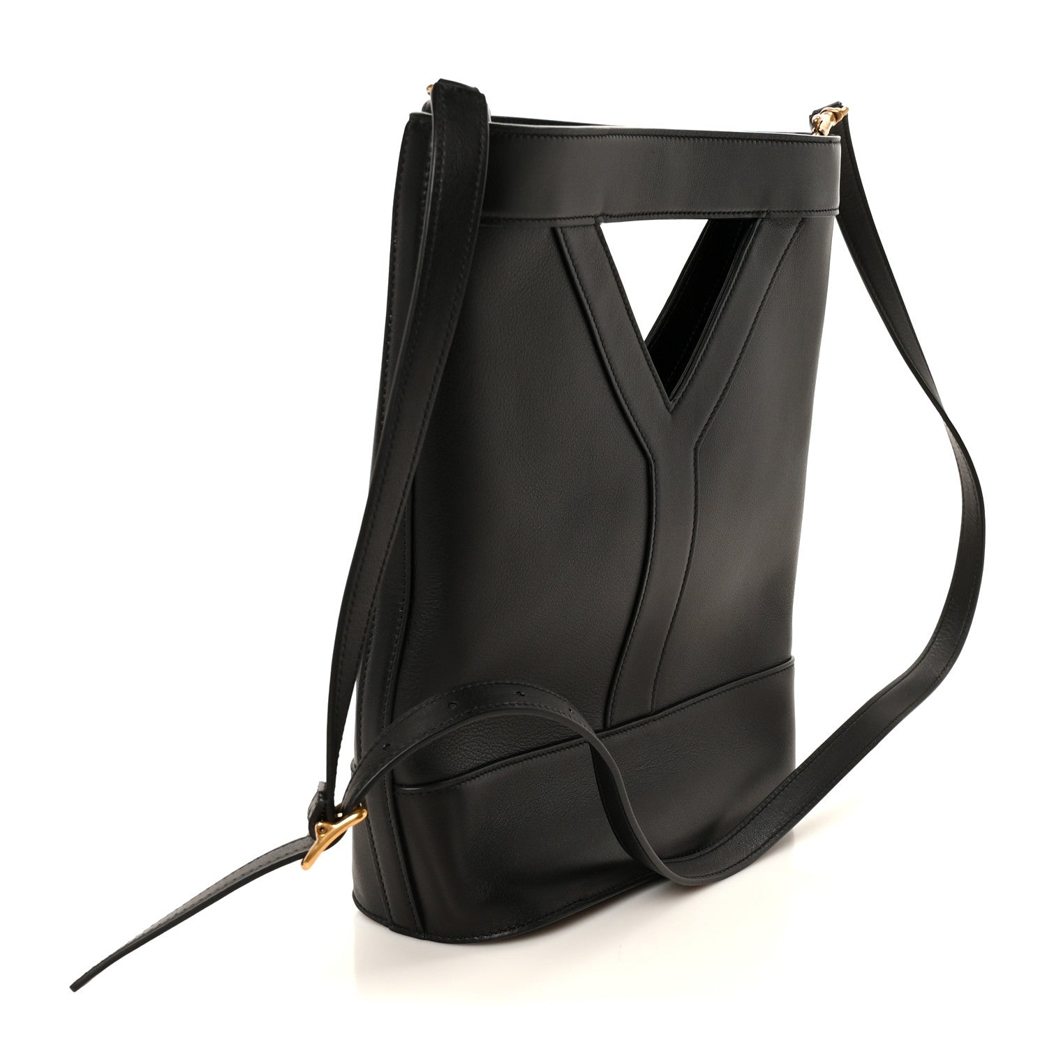 Saint Laurent Smooth Calfskin Y Small Bucket Bag Black 4 of 14