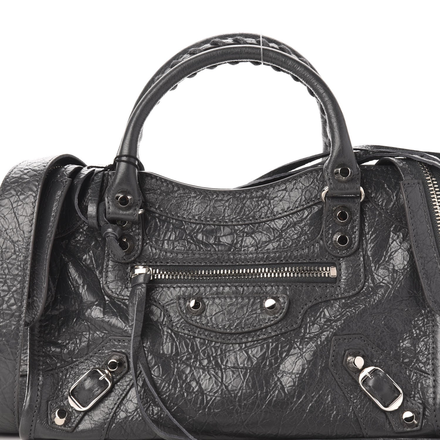 Balenciaga Agneau Classic Silver Hardware Mini City Gris Fossile 12 of 12
