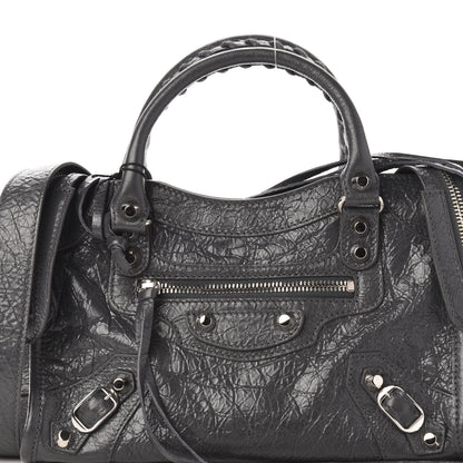 Balenciaga Agneau Classic Silver Hardware Mini City Gris Fossile 12 of 12