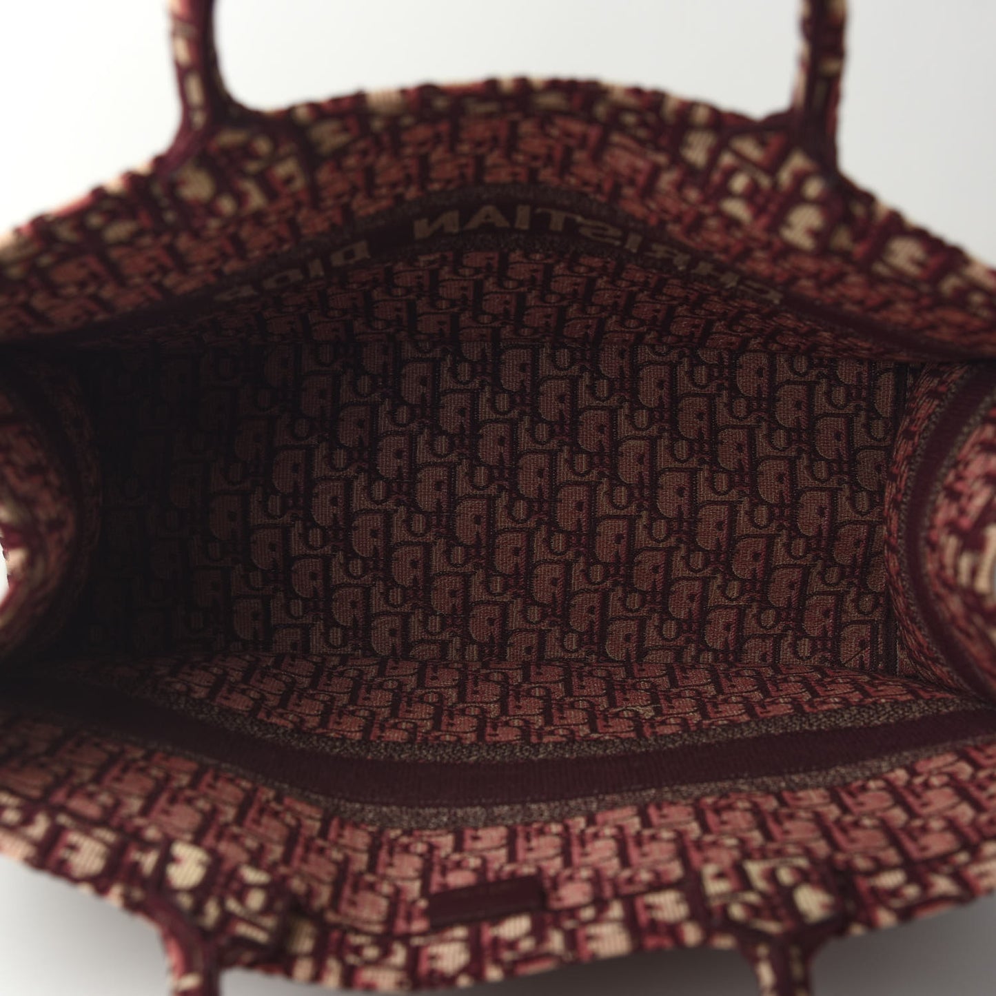Oblique Large Book Tote Burgundy Multicolor